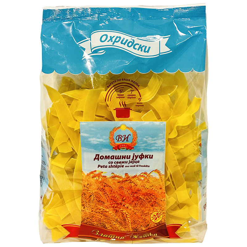 OHRID'S Homemade Wide Noodles w/ Eggs 500g -19W