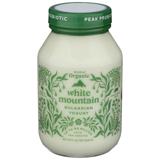 WHITE MOUNTAIN Yogurt BG Whole Milk Glass ORG 32oz