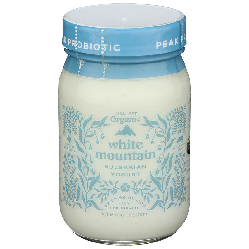 WHITE MOUNTAIN Yogurt BG Non Fat Glass ORG 16 oz